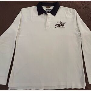 Barbour Long Sleeved Rugby Shirt w/ Embroidery.